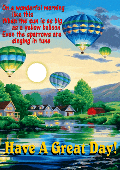 Have A Great Saturday Hot Air Balloons GIF