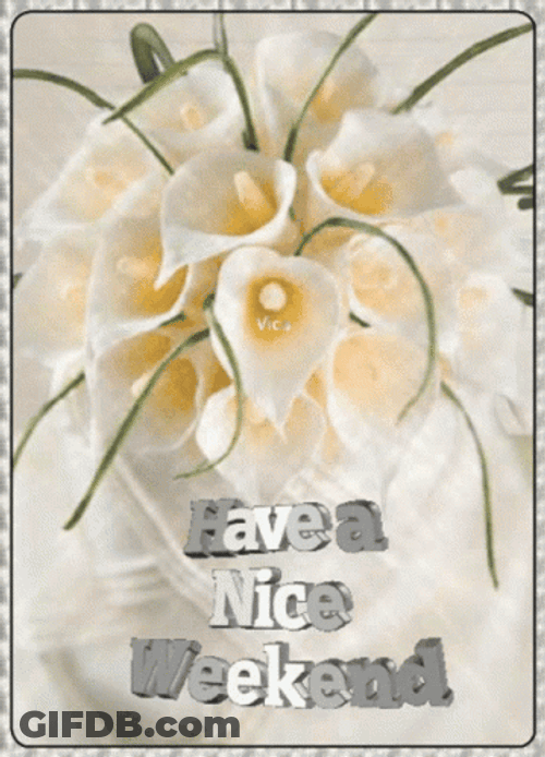 Have A Great Saturday White Flowers GIF