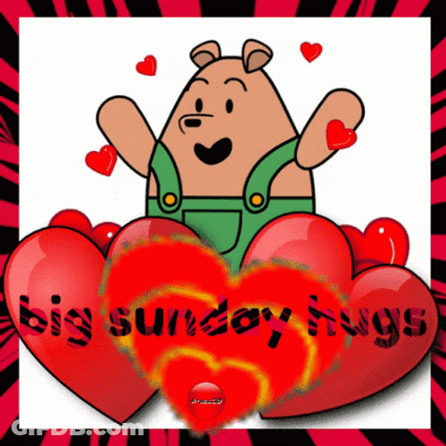 Have A Great Sunday Hugs From Pants Bear GIF