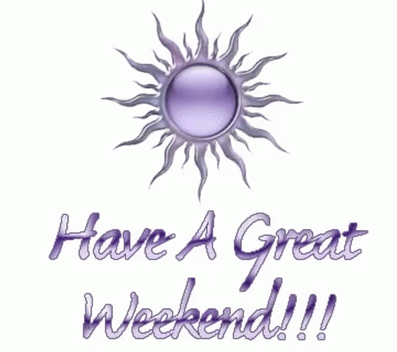 Have A Great Weekend Purple Art GIF