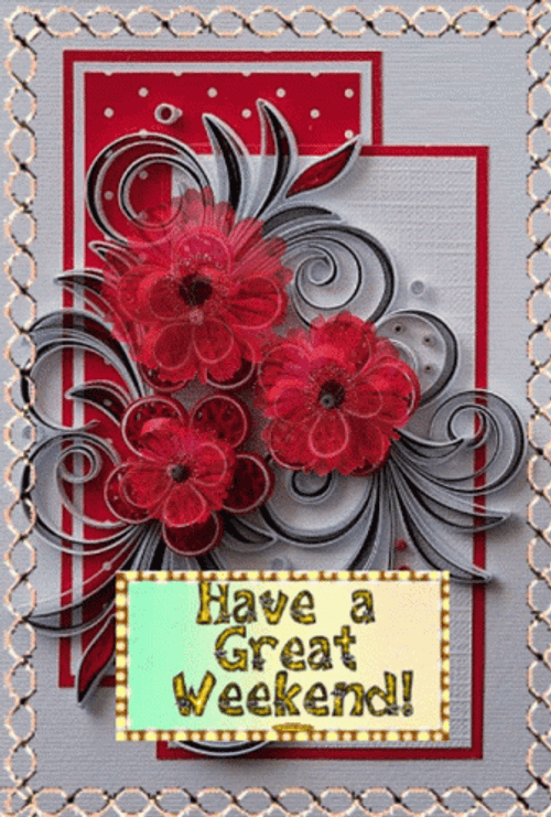 Have A Great Weekend Red Aesthetic GIF