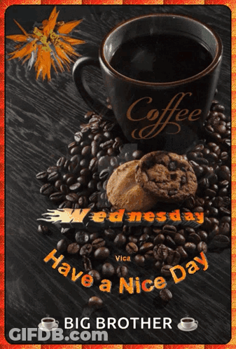 Have A Nice Day Big Brother With Coffee GIF