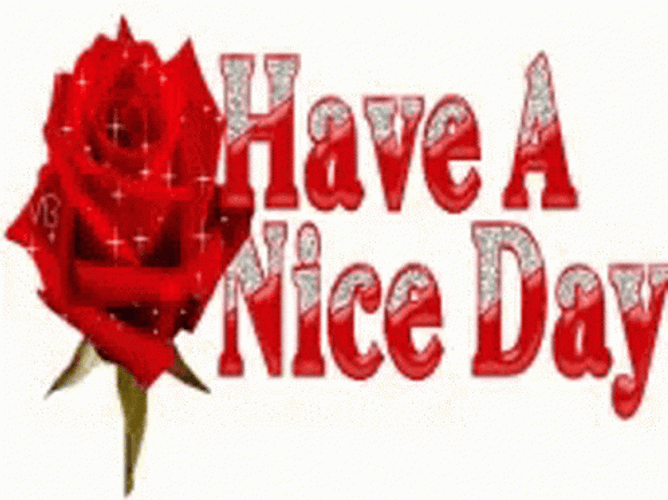 Have A Nice Day Glittering Sparkling Rose GIF