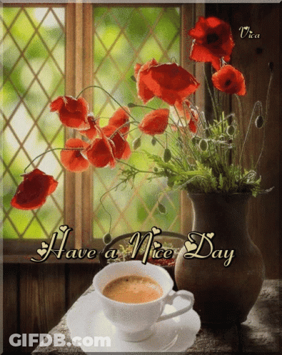 Have A Nice Day Greeting Card With Coffee GIF