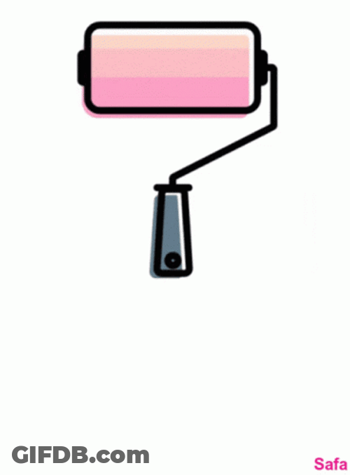 Have A Nice Day Paint Roller Pink GIF