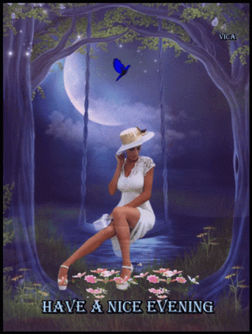 Have A Nice Good Evening Lady White Dress GIF