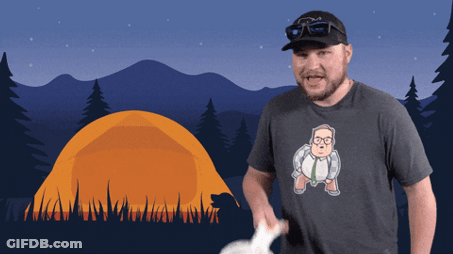 Have A Nice Good Weekend Camping Giant Man GIF