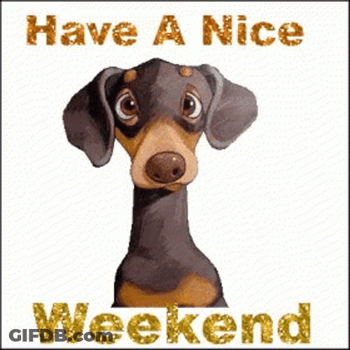 Have A Nice Weekend Animated Dog Greeting GIF
