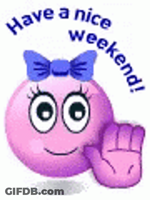 Have A Nice Weekend Emoji Girl Moving GIF