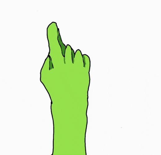 Have A Nice Weekend Green Hand Animation GIF