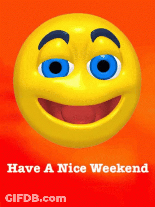Have A Nice Weekend Smiley Emoji Wink GIF