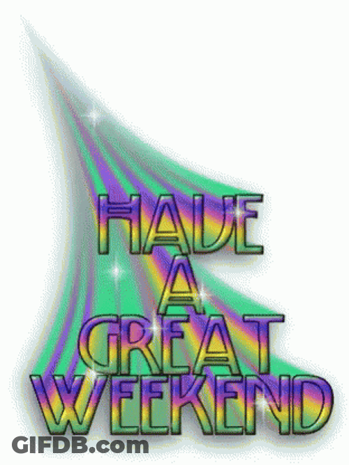 Have A Nice Weekend Sparkling Rainbow GIF