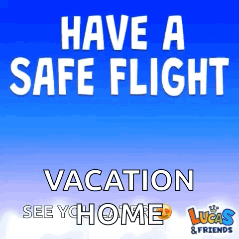 Have A Safe Flight Vacation See You Home GIF