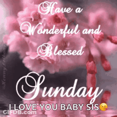 Have A Wonderful And Blessed Sunday I Love You Baby Sis . GIF