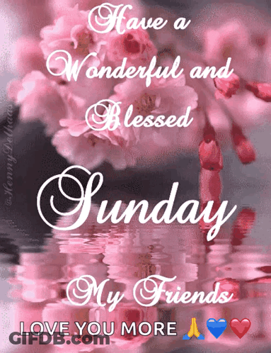 Have A Wonderful And Blessed Sunday My Friends Love You More . GIF