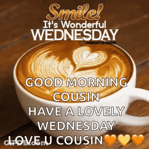Have A Wonderful Wednesday Latte Art GIF