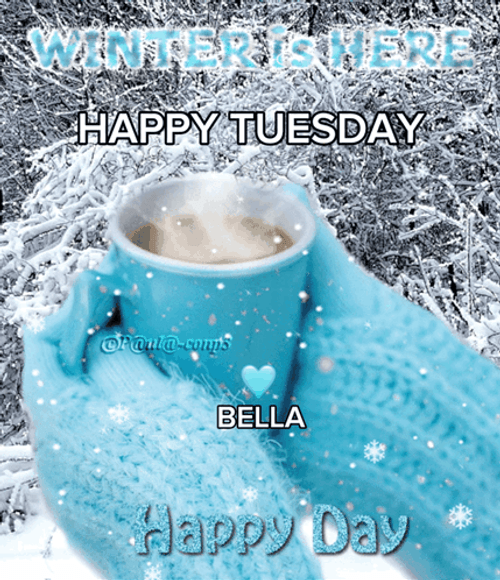 Have Coffee Under The Snowfall GIF