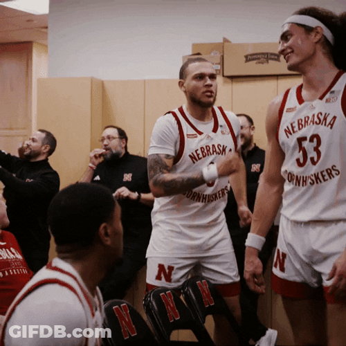 Having Fun In The Locker Go Big Red GIF