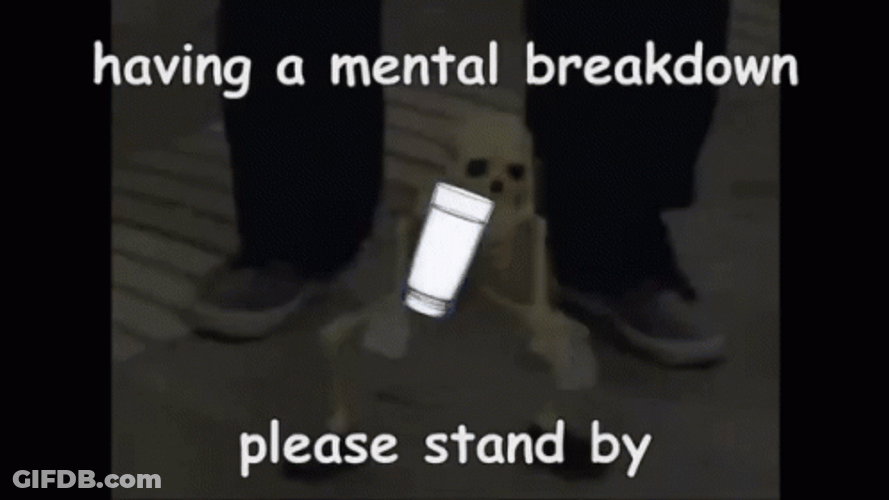 Having Mental Breakdown Please Stand By GIF