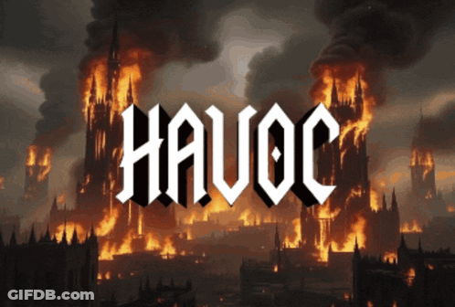 Havoc On Burning City Background GIF