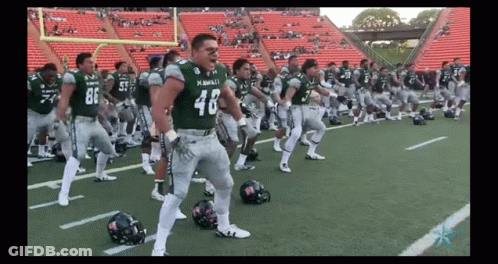 Hawaii Football Players Dancing GIF