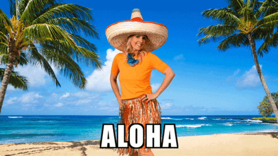 Hawaiian Girl Beach Aloha GIF