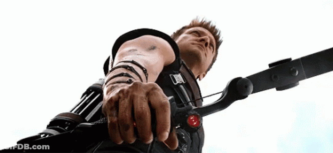 Hawkeye Aiming Laser Bow GIF