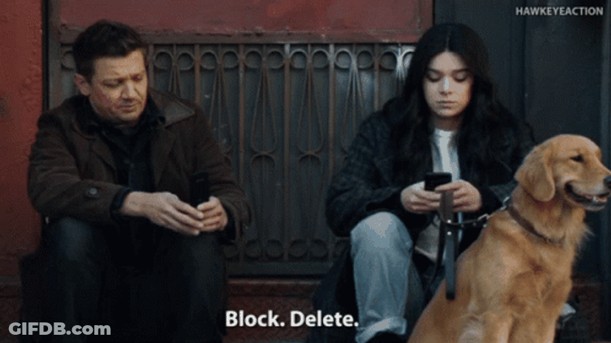 Hawkeye Clint And Kate Block Delete GIF