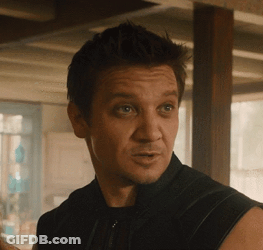 Hawkeye Jeremy Renner Relaxed Glance GIF