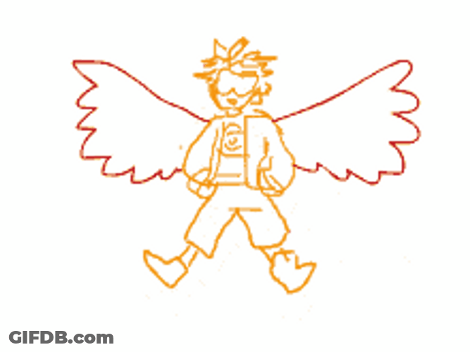 Hawks Drawing Flying & Levitating GIF