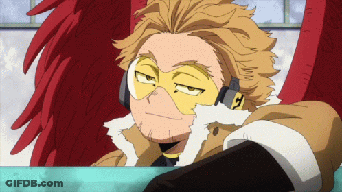 Hawks From My Hero Academia Wears Headphones And A Mask GIF