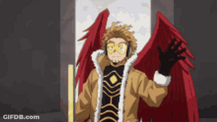 Hawks Hero Academia Waving Goodbye GIF