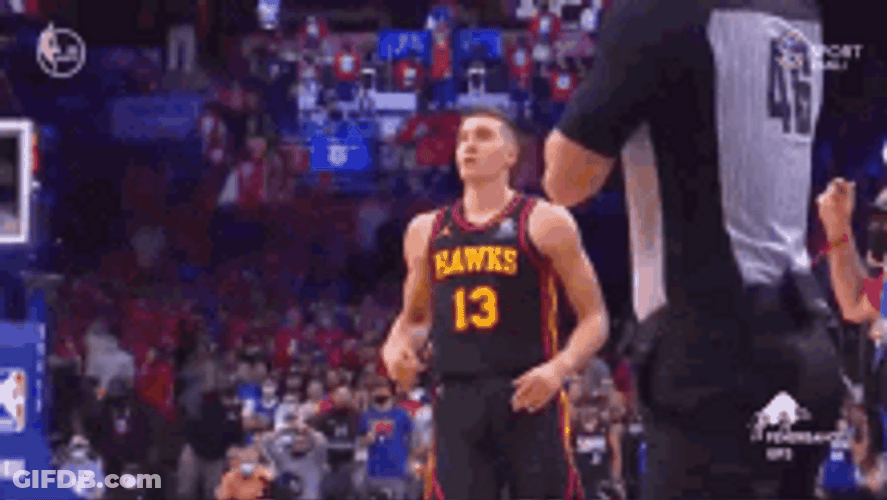 Hawks Player Hushing Audiences GIF