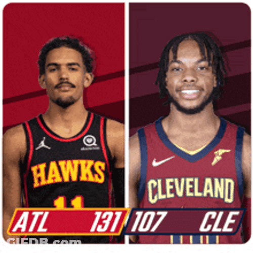 Hawks Versus Cleveland Final Schooled Points GIF