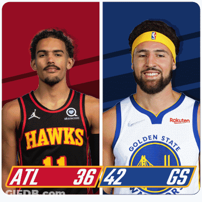 Hawks Vs Golden State Basketball Players GIF