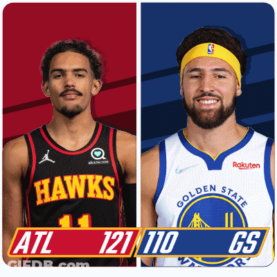 Hawks Vs Golden State Basketball Players GIF