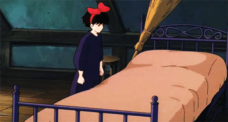 Hayao Miyazaki Laying Down In Bed GIF