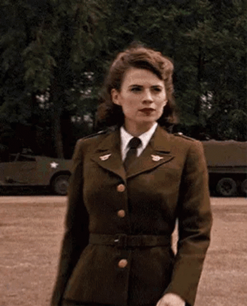 Hayley Atwell Peggy Carter Commands Soldiers GIF