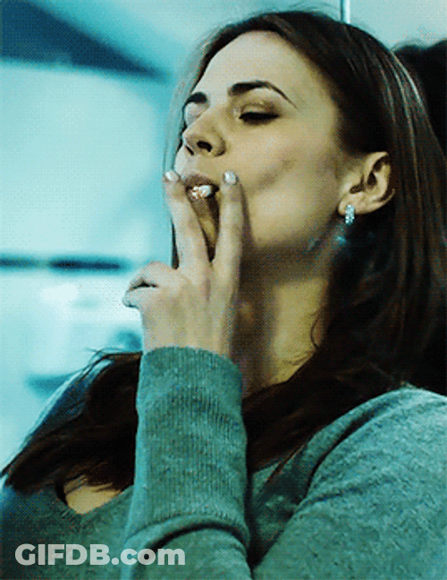 Hayley Atwell Smoking GIF