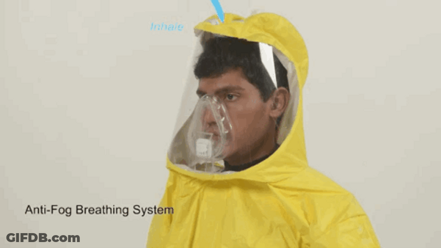 Hazmat Suit Anti Fog System Feature GIF