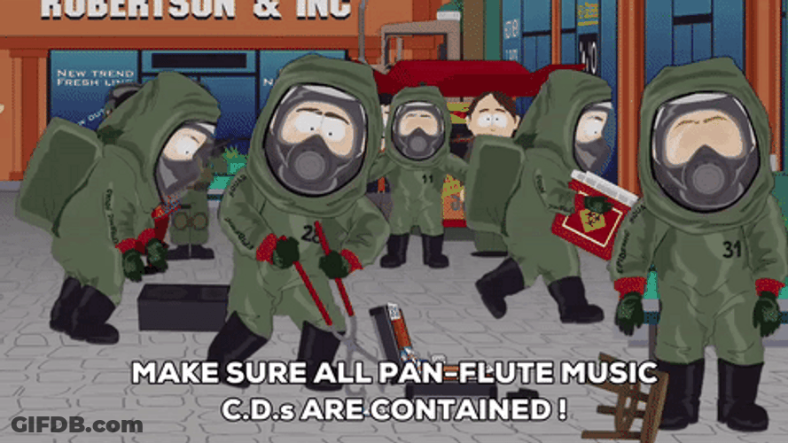 Hazmat Suit Cartoons Cleaning Up GIF
