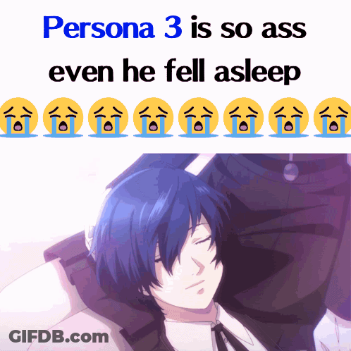 He Fell Asleep With Persona 3 Boy Picture GIF