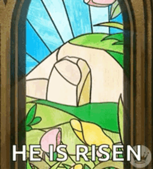 He Has Risen Empty Tomb Cartoon GIF