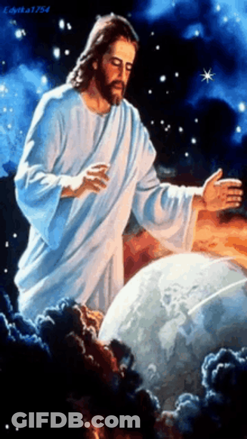 He Has Risen Jesus Blessing The Earth GIF