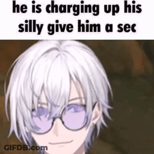 He Is Charging Up His Silly Give Him A Sec Meme . GIF