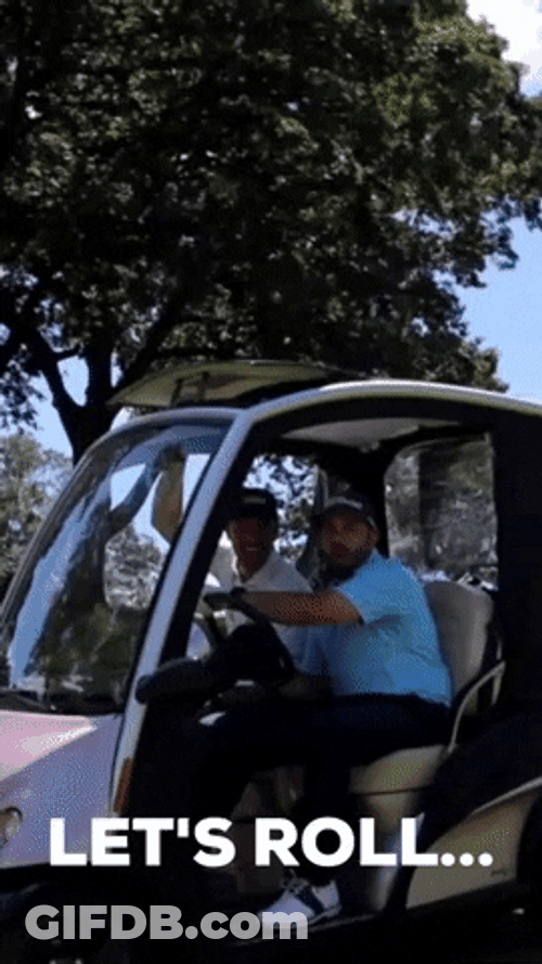 He Is Driving Golf Cart So Fast GIF