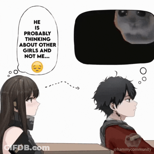He Is Probably Thinking About Sad Hamster GIF
