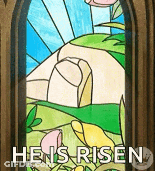 He Is Risen Cave Cartoon GIF