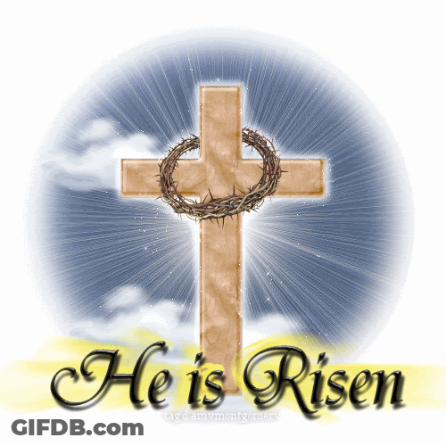 He Is Risen Cross Thorn GIF