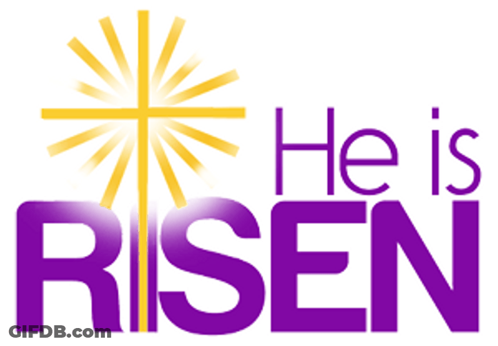 He Is Risen Shining Cross GIF